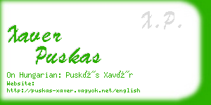 xaver puskas business card